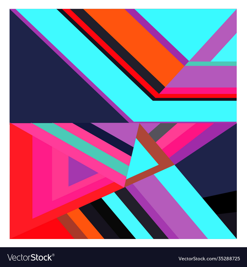 Colorful geometric and curve background pattern Vector Image Colorful geometric and curve background pattern
