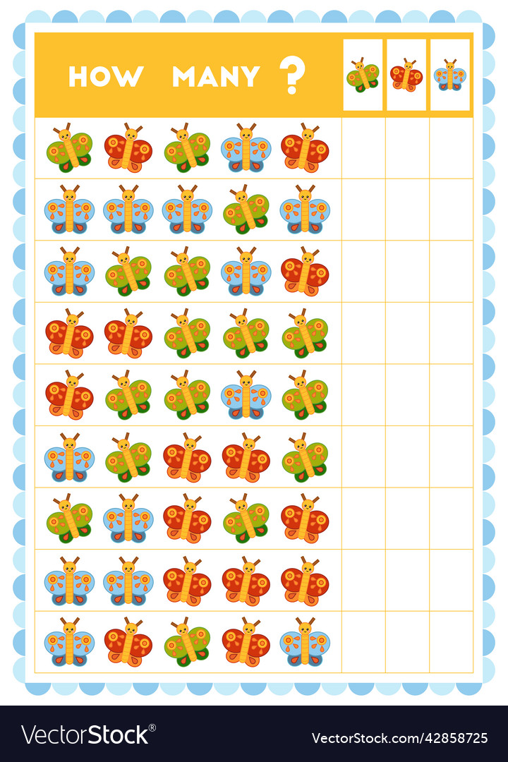 Counting game educational for children count vector image Counting game educational for children count
