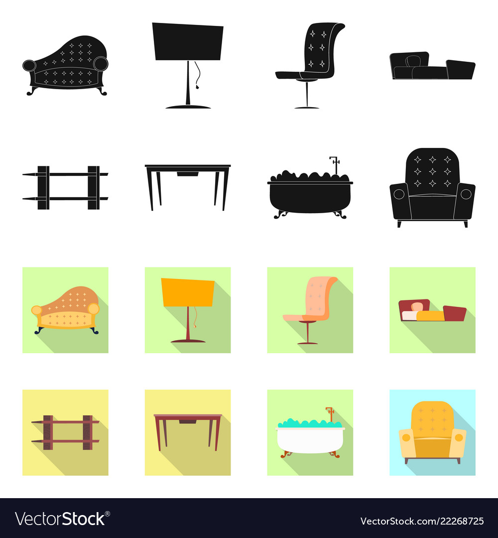 Design of furniture and apartment symbol