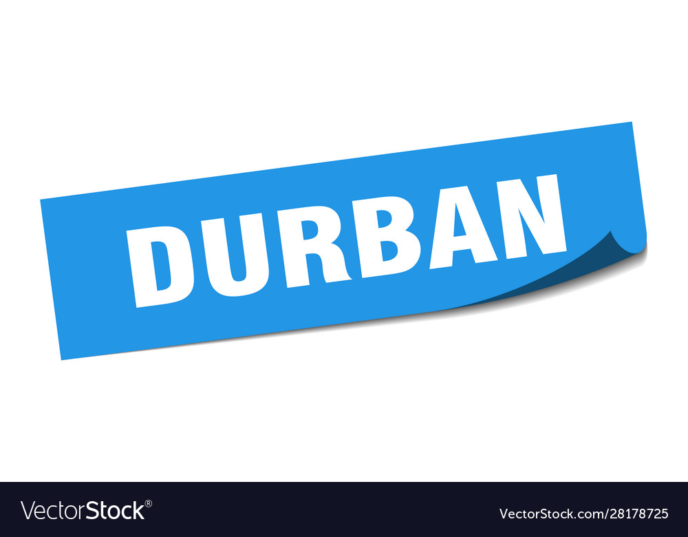 Durban sticker blue square peeler sign