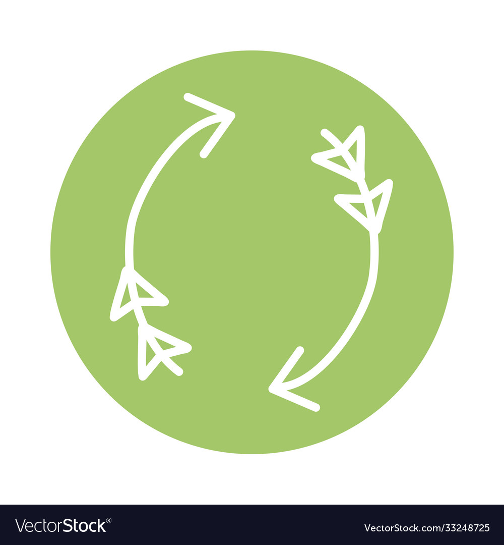 Indian arrows around direction block style icon