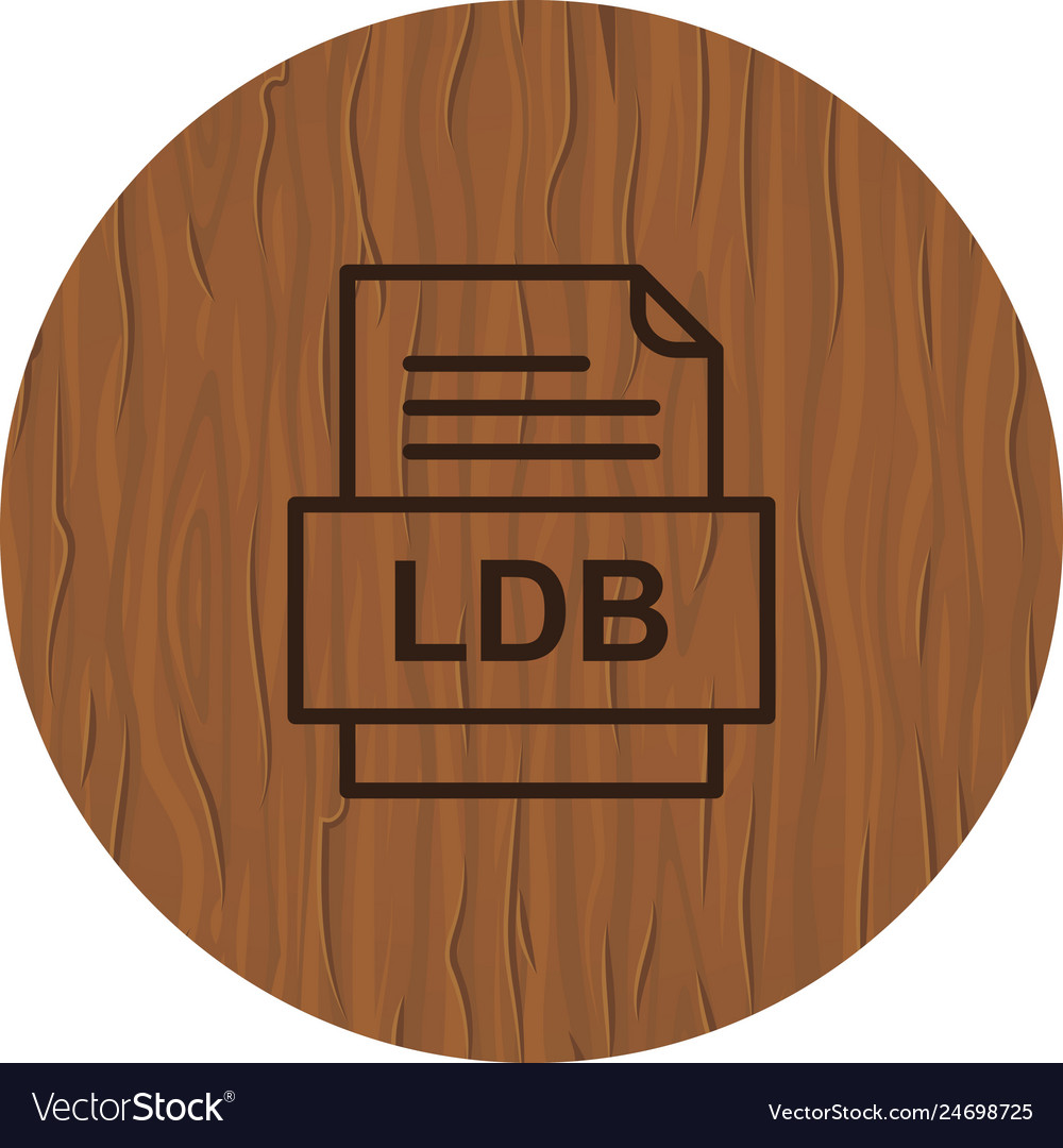 Ldb file document icon Royalty Free Vector Image