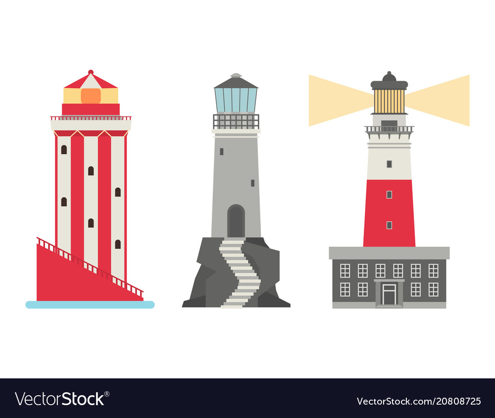 Lighthouses flat searchlight towers