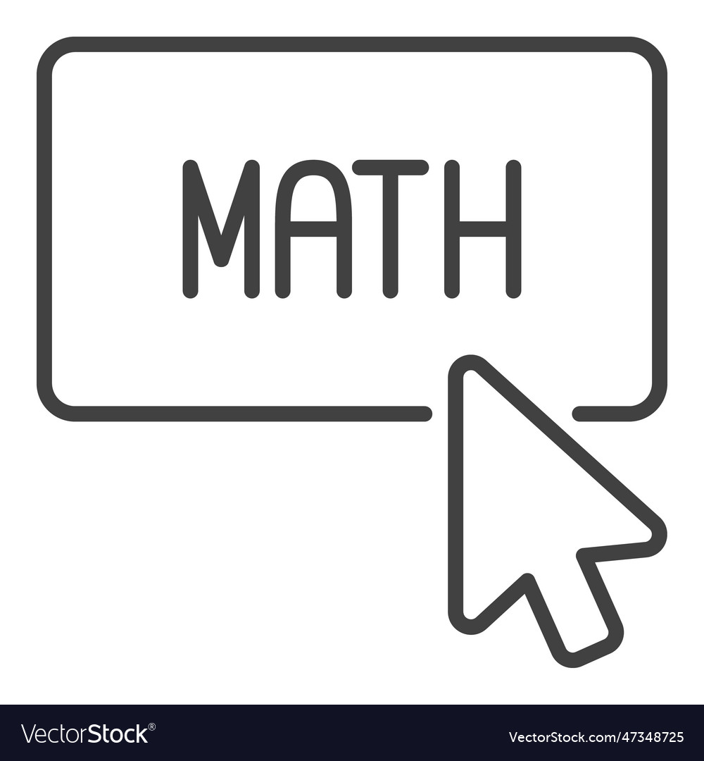 Maus klicken Sie auf Mathematik-Konzept vector image Maus klicken Sie auf Mathematik-Konzept
