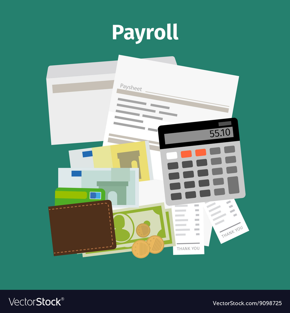 Payroll salary payment concept