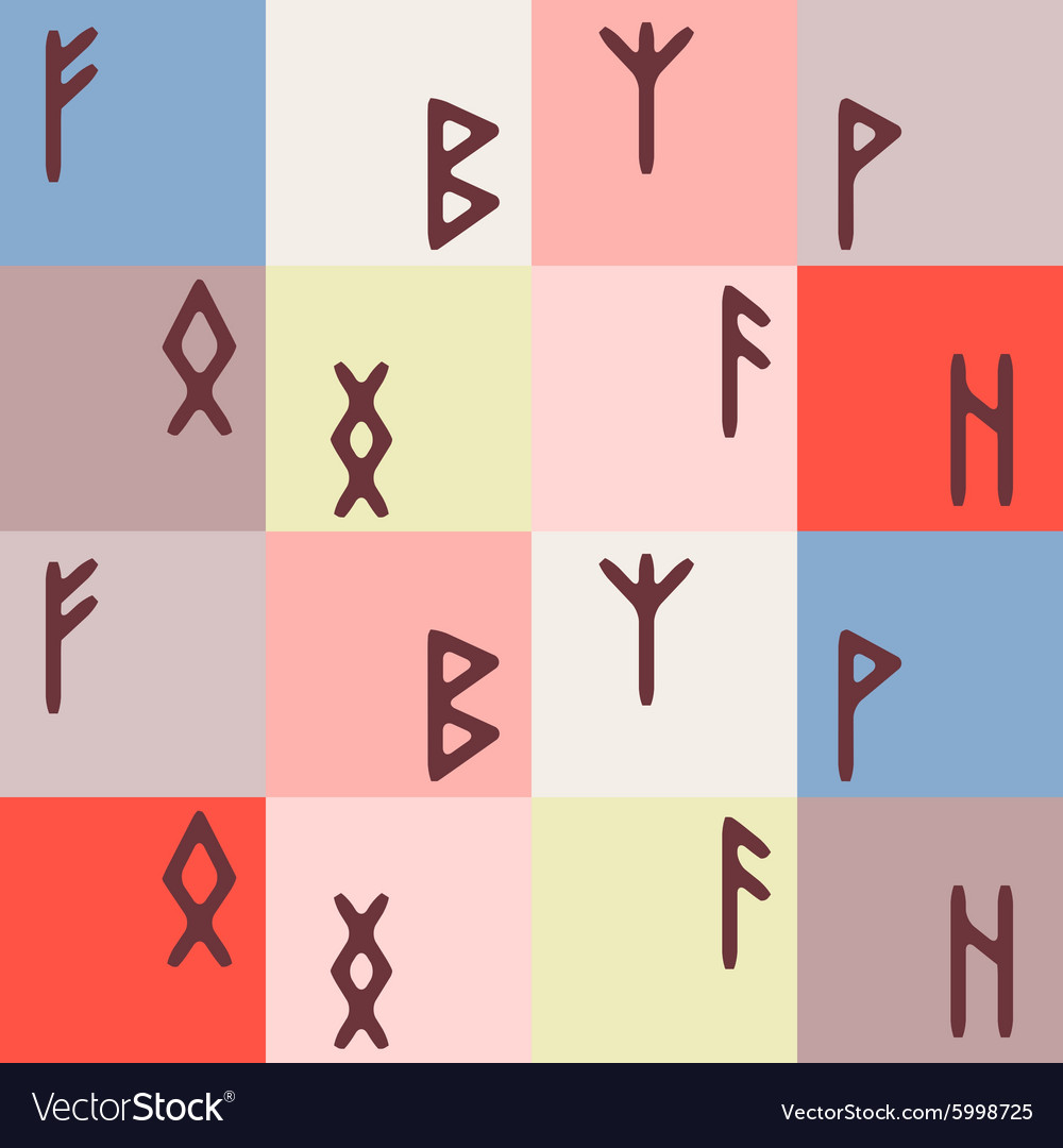 Seamless background with runes