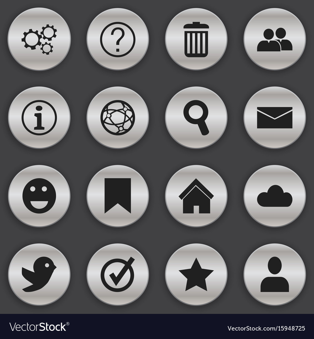 Set of 16 editable network icons includes symbols