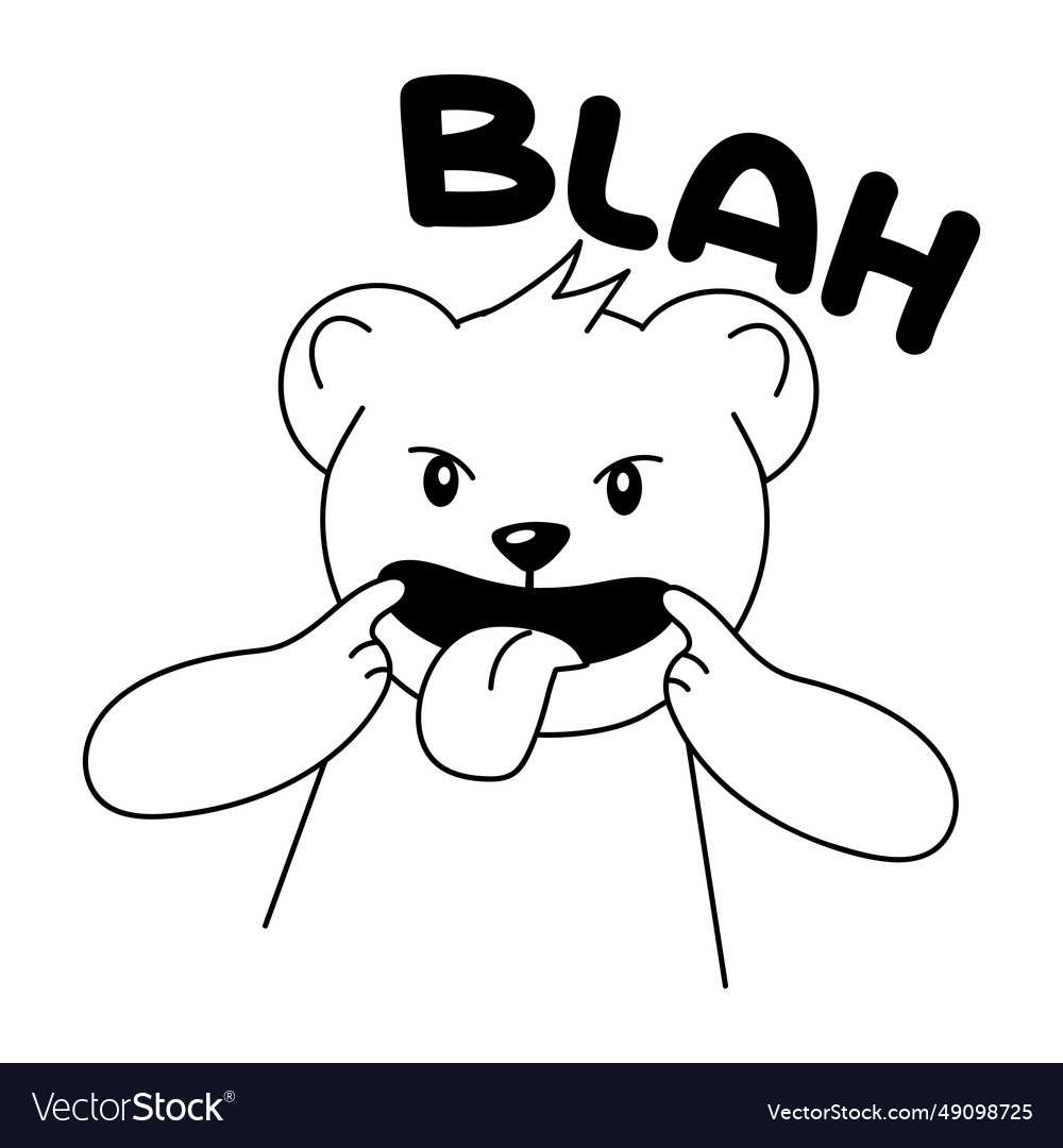 Silly bear Royalty Free Vector Image - VectorStock