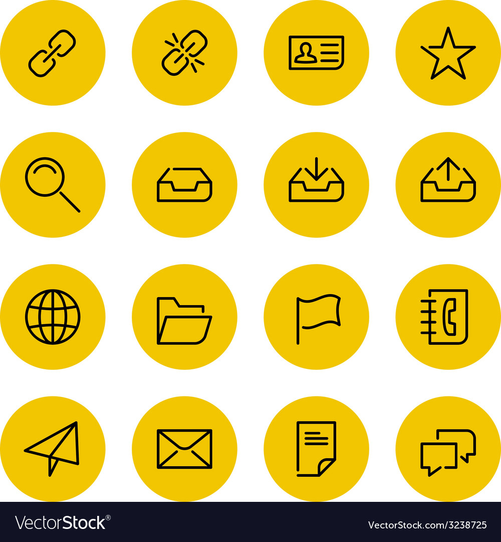 Thin line icons set for web and mobile