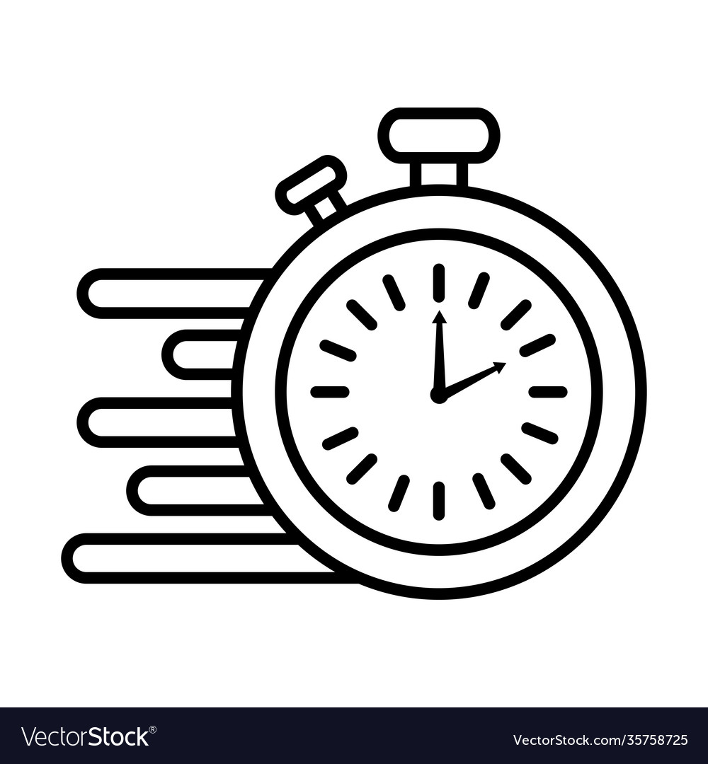 Time clock watch analog chronometer line style