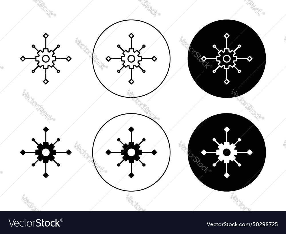 Useful functions icon set cogwheel
