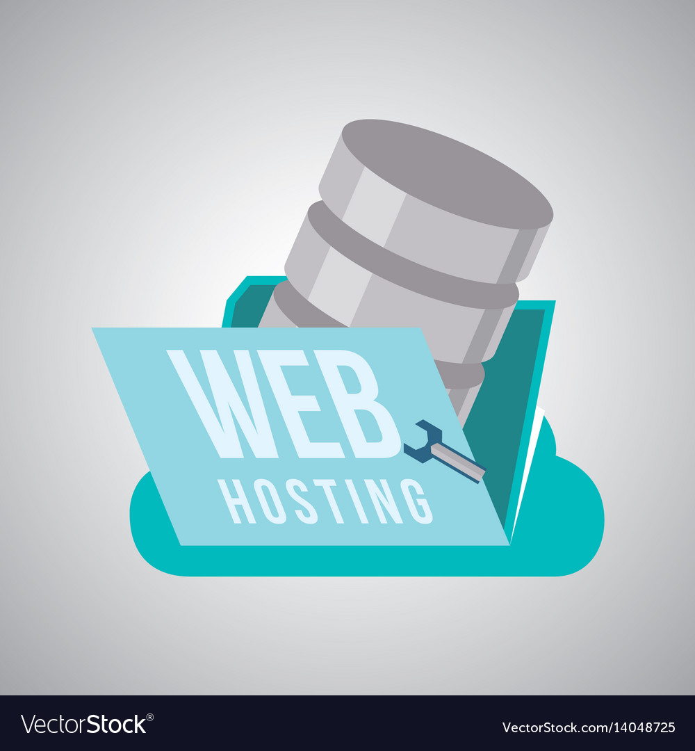 Web hosting design data center icon isolate