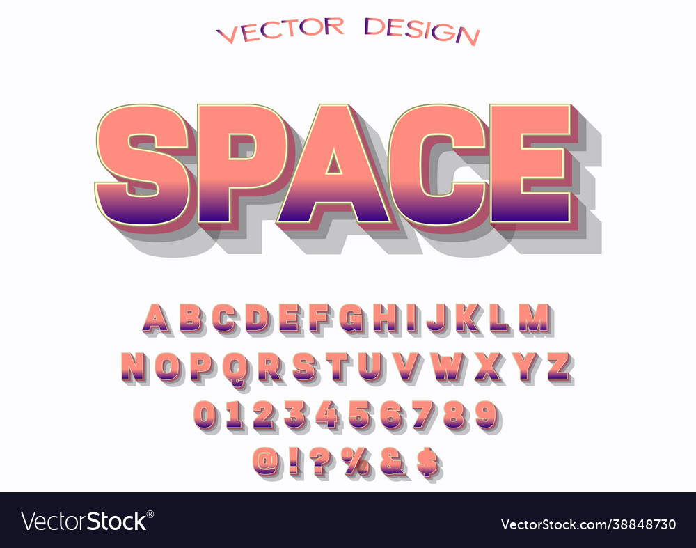 3d font abc abstract fonttypography typeface vector image 3d font abc abstract fonttypography typeface