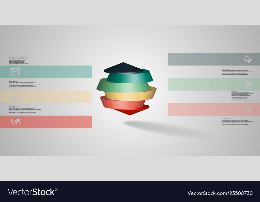 3d infographic template with round