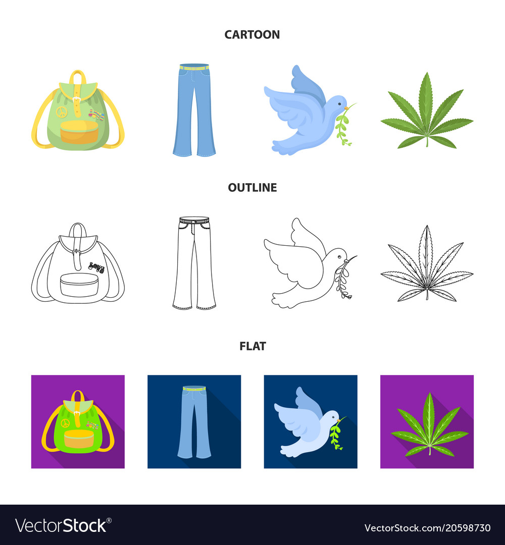 A cannabis leaf dove jeans backpackhippy