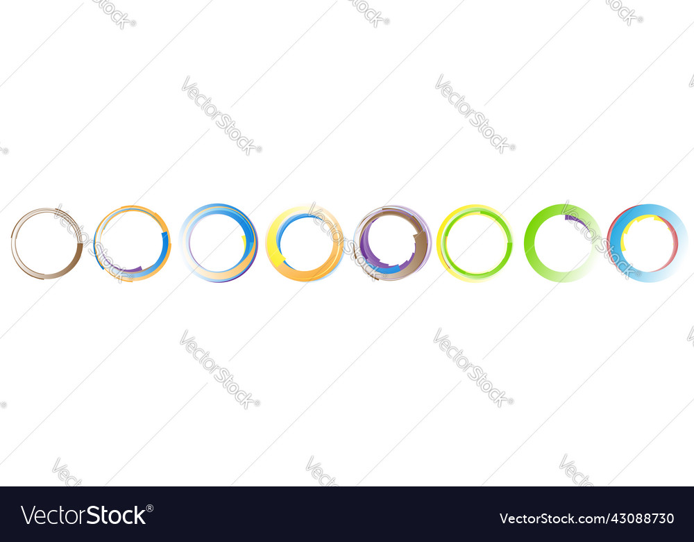 Abstract circle circular design element icon vector image Abstract circle circular design element icon