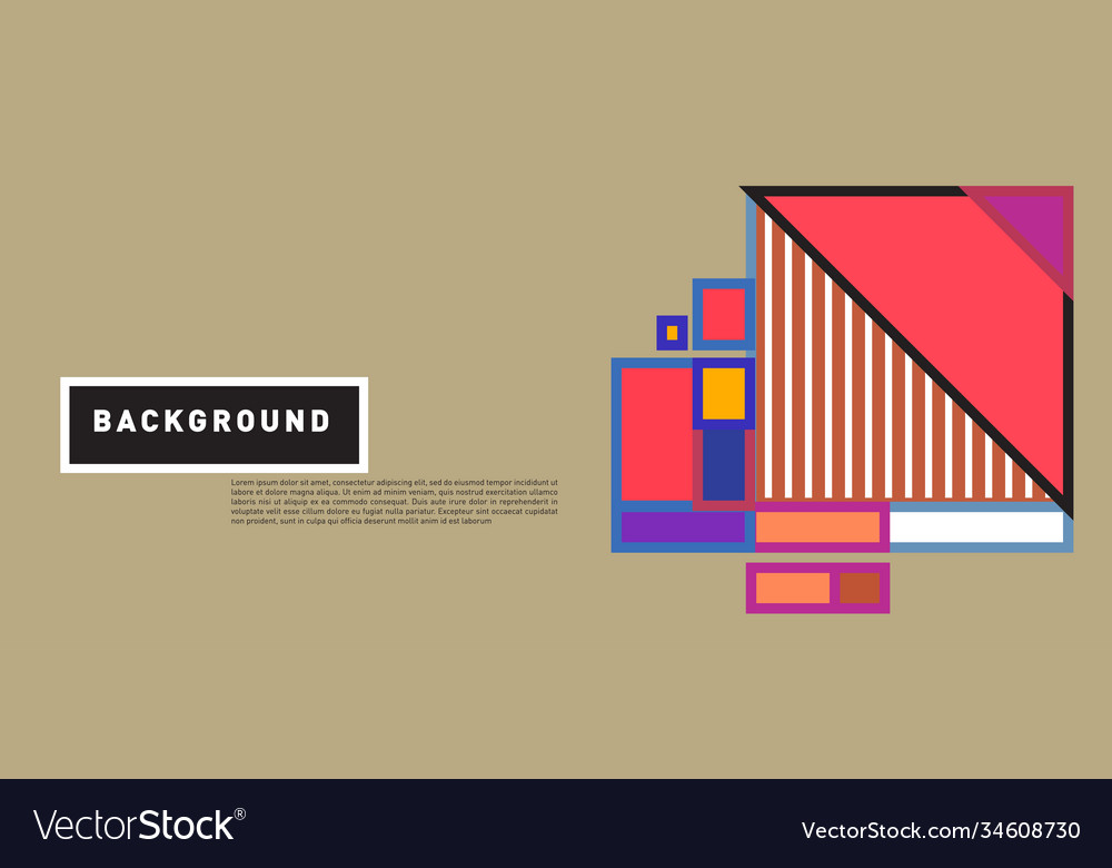 Abstract colorful rectangle background for banner vector image Abstract colorful rectangle background for banner