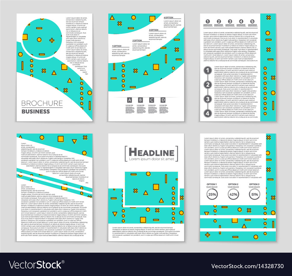 Abstract layout background set for art