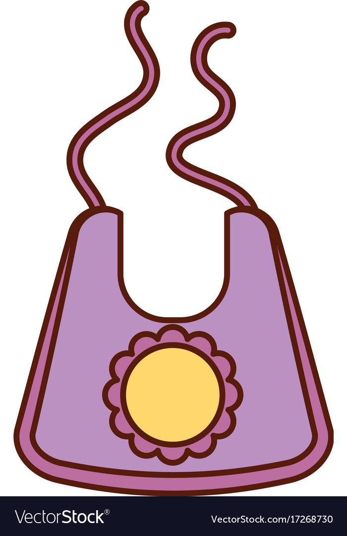 Download Baby girl bib shower clothes cute icon Royalty Free Vector