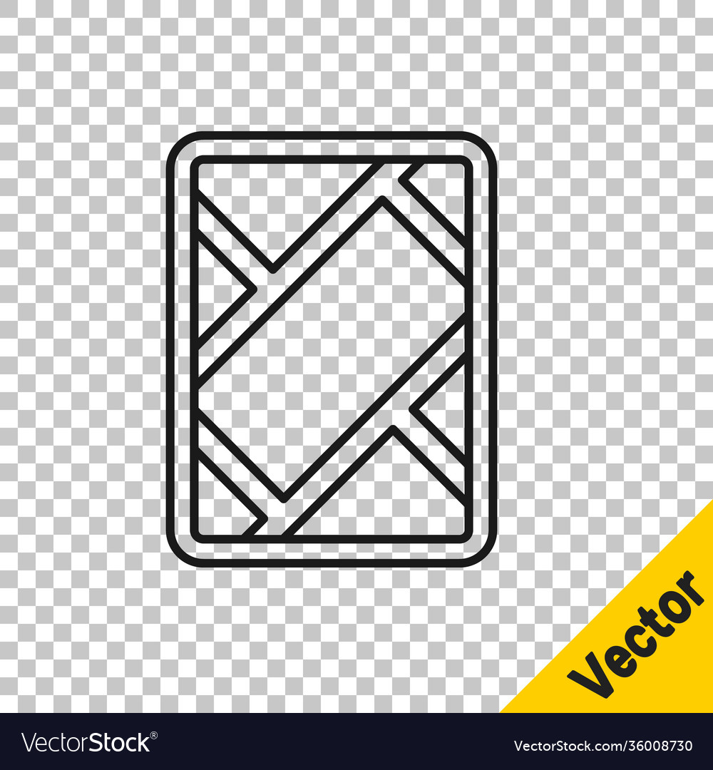 Black line gps device with map icon isolated vector image Black line gps device with map icon isolated