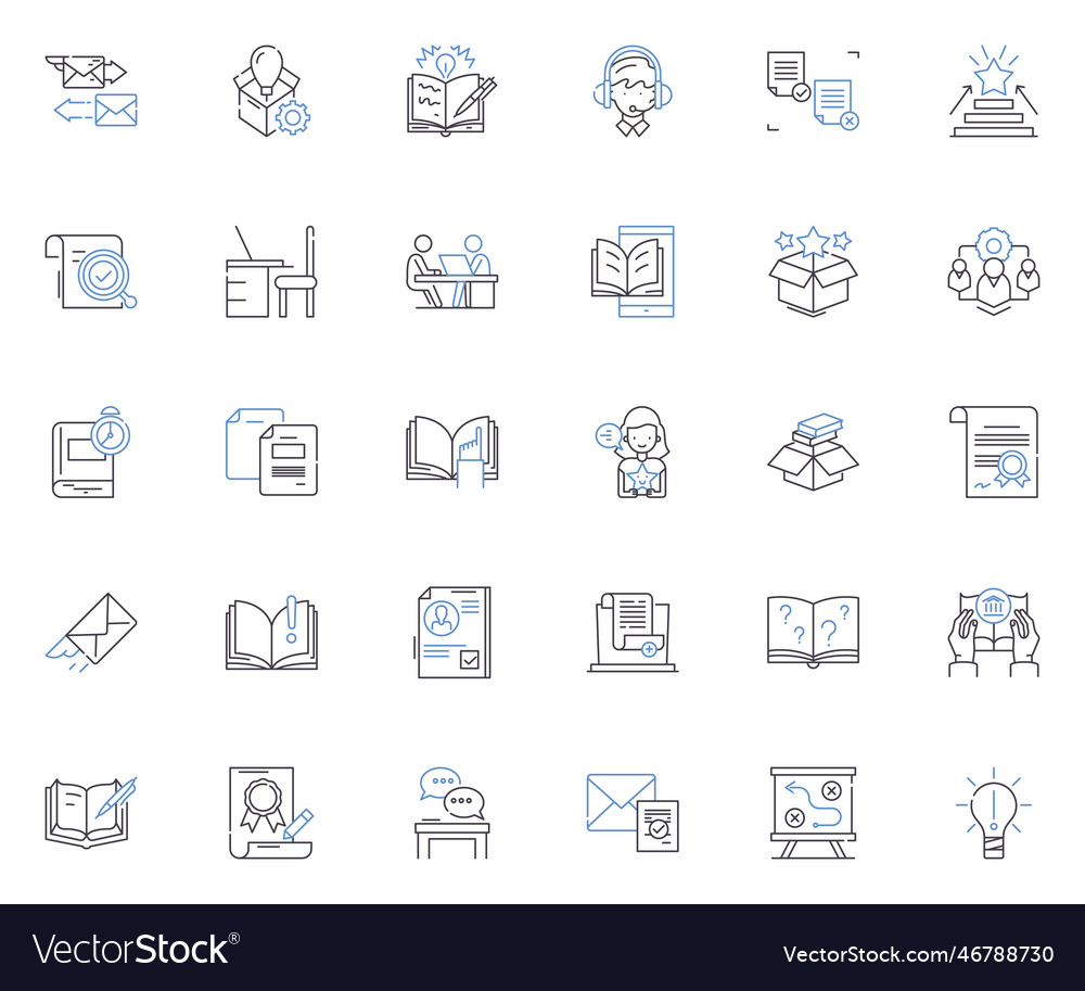 Brain enrichment line icons collection cognition