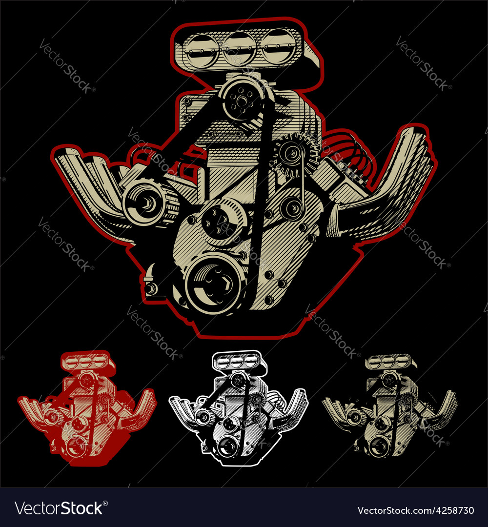 Cartoon turbo engine Royalty Free Vector Image Cartoon turbo engine Royalty Free Vector Image