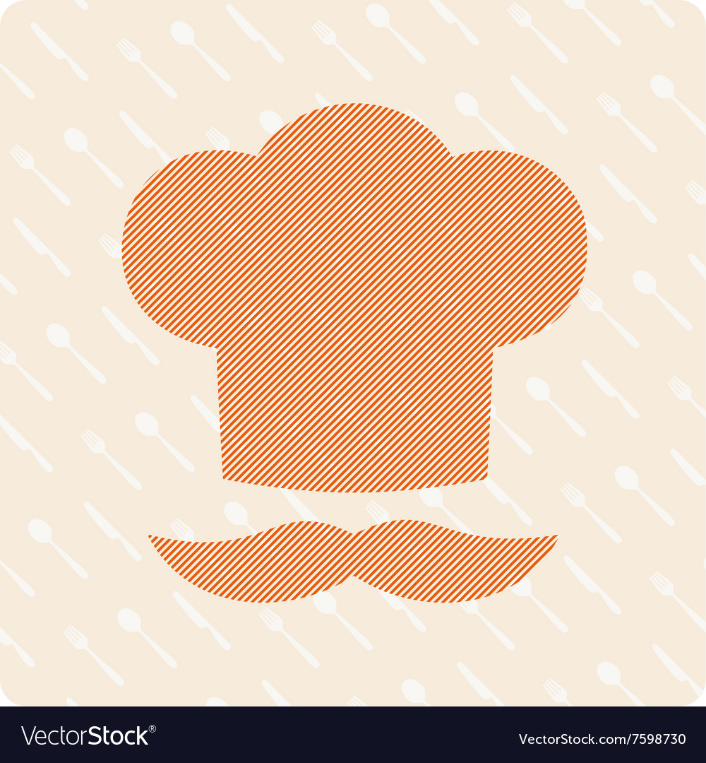 Chef hat with a mustache