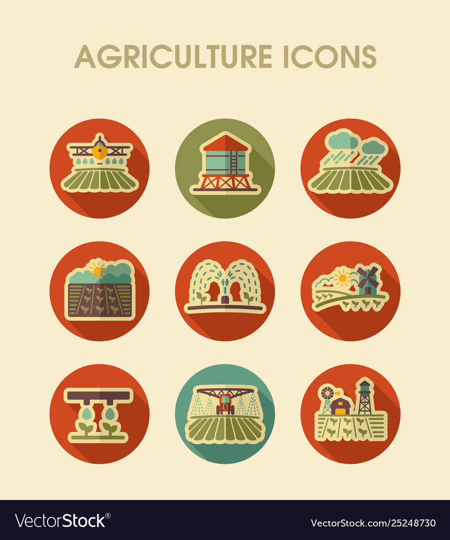 Farm field icon agriculture sign