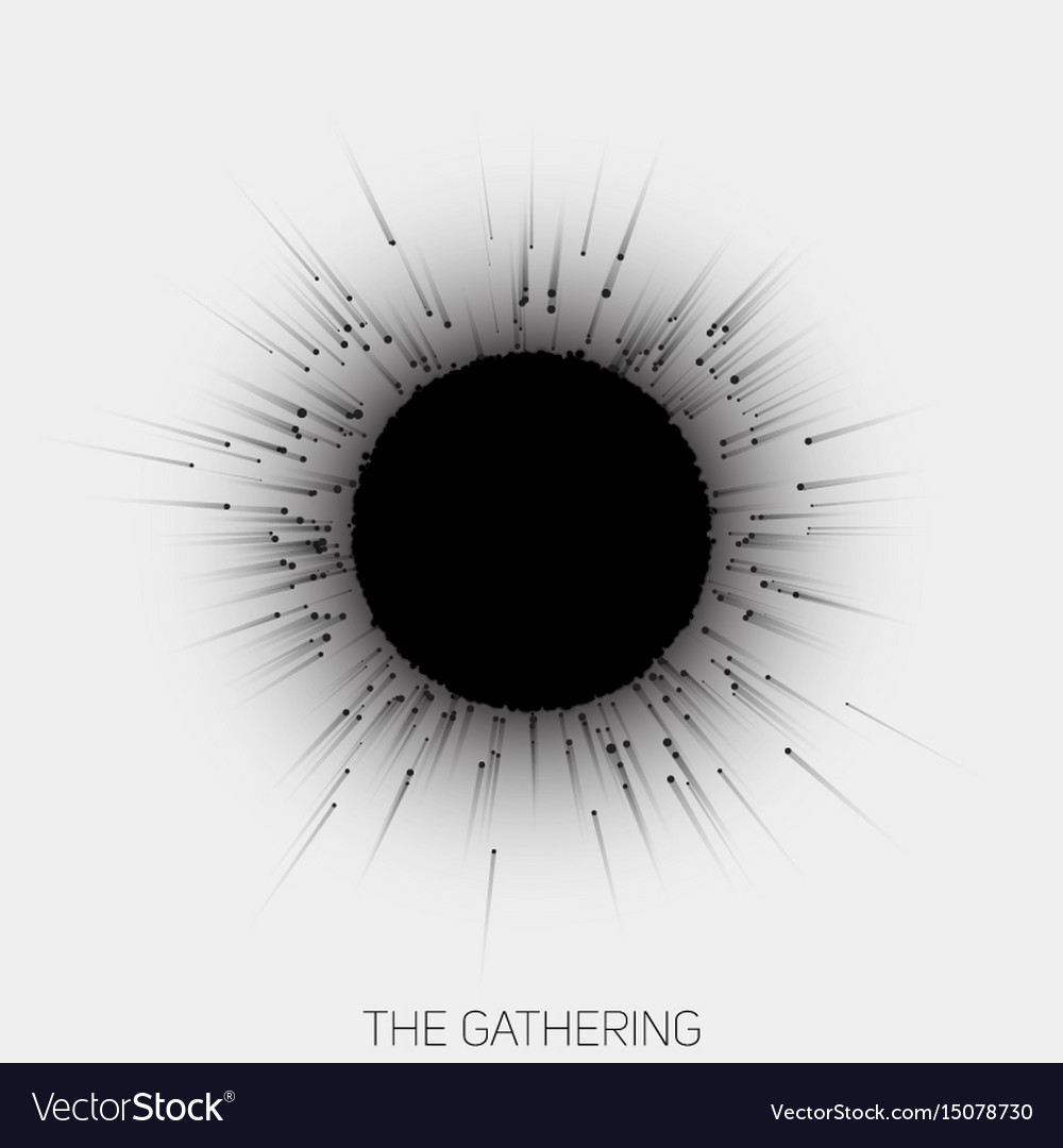 Gathering of point with trails to central object
