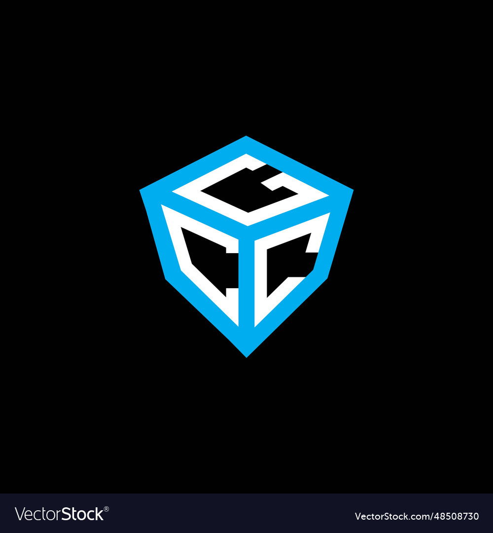 Gcc letter logo design simple and modern