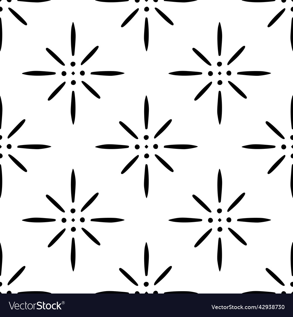 Geometric simple boho seamless pattern vector image Geometric simple boho seamless pattern