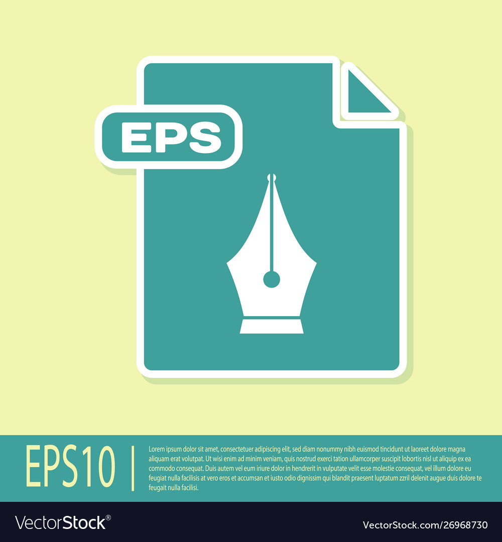 Green eps file document download button icon