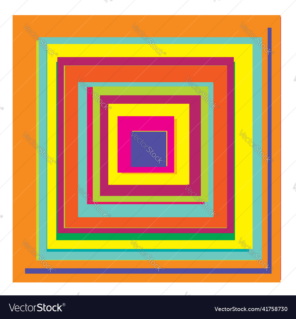 Overlapping random squares abstract colorful