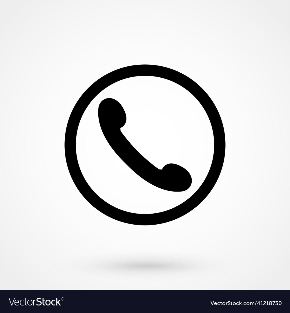 Phone icon contacts call center sign isolated