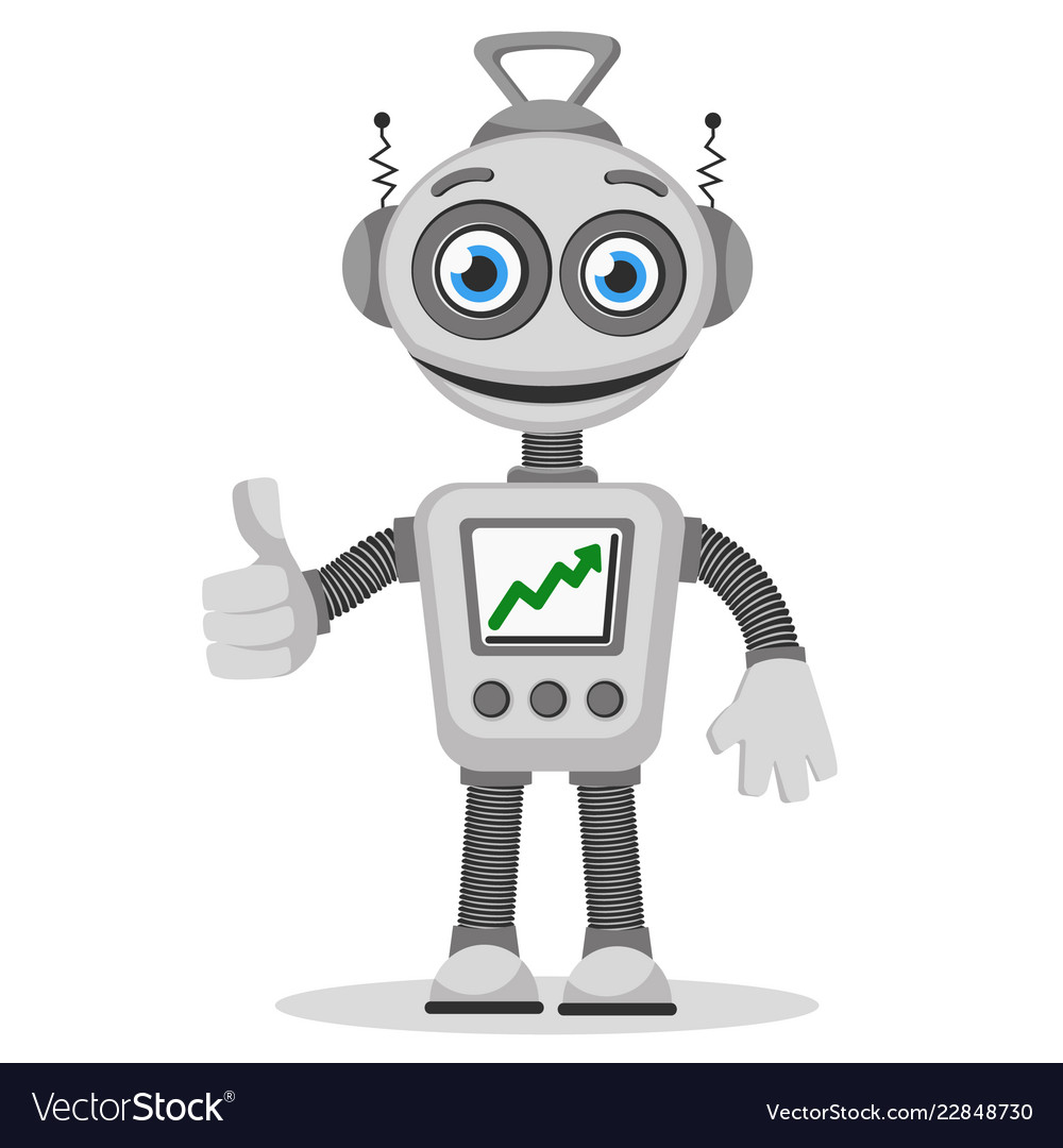 Robot with the graph up on screen shows