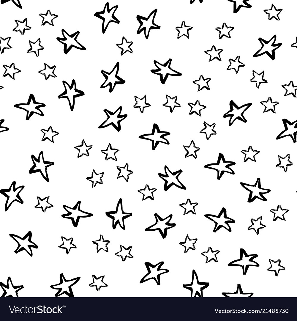 Seamless stars pattern Royalty Free Vector Image