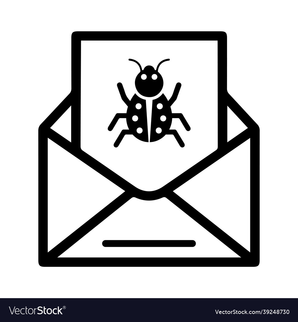 Spam bug icon gray graphics