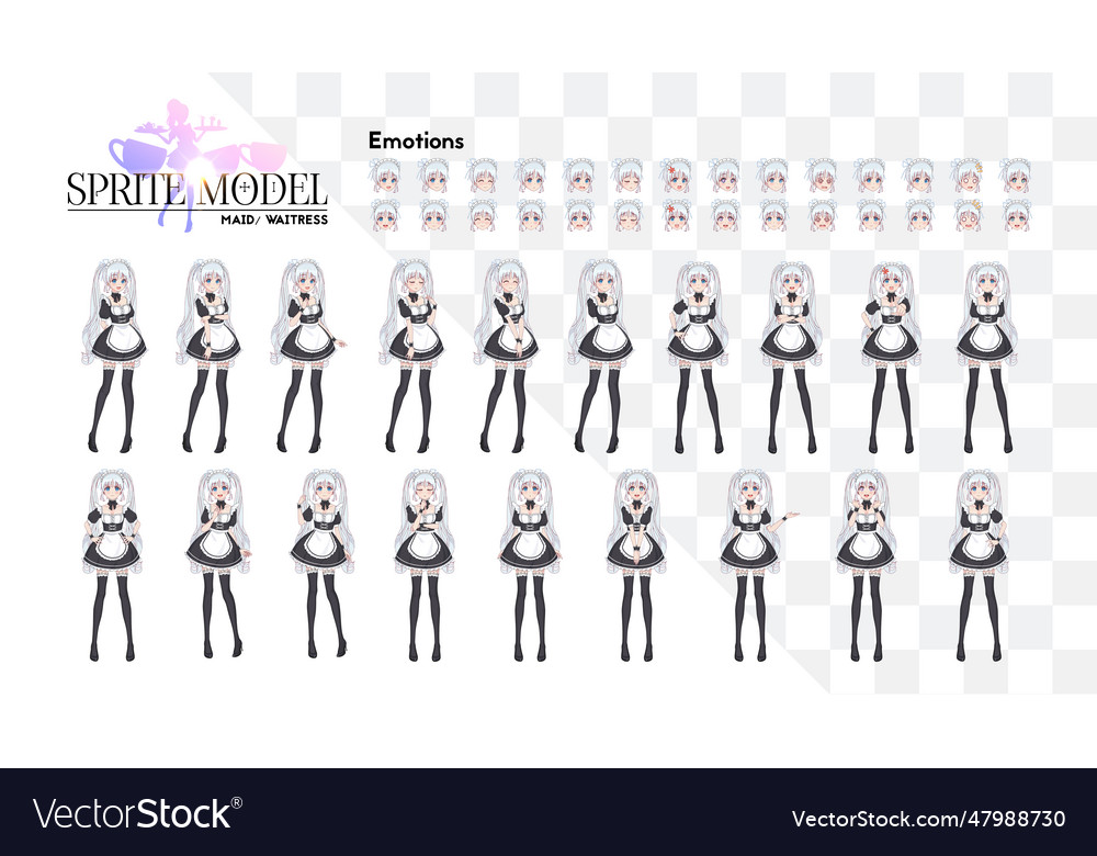 Sprite full length character for game visual
