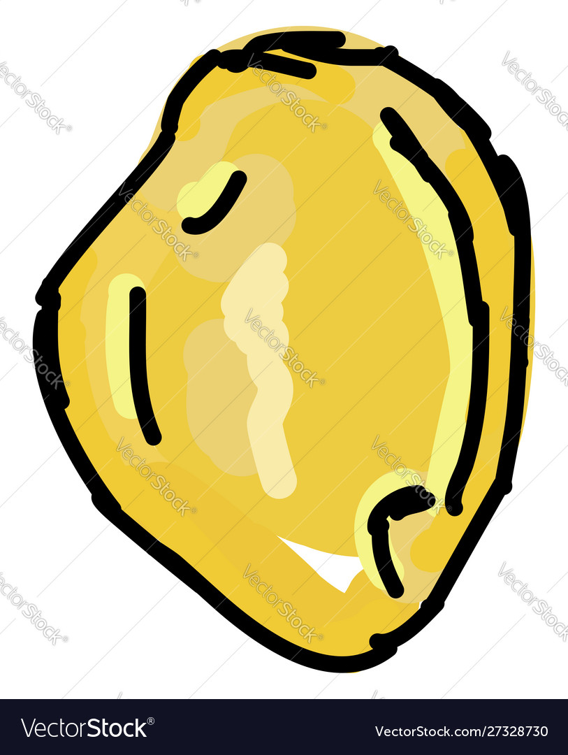 Yellow mango on white background