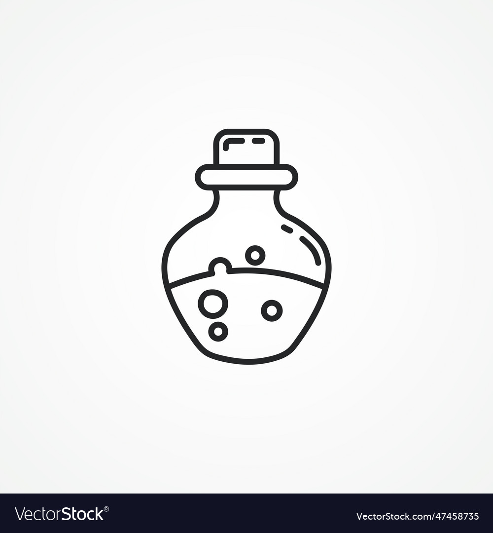 Beaker thin line icon laboratory flask linear Vector Image Beaker thin line icon laboratory flask linear