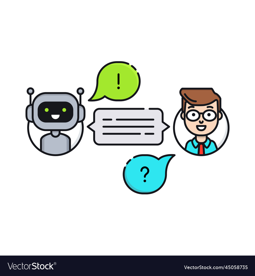 Chatbot flat line concept