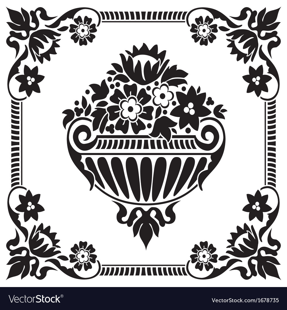 Classic Floral Frame Pattern