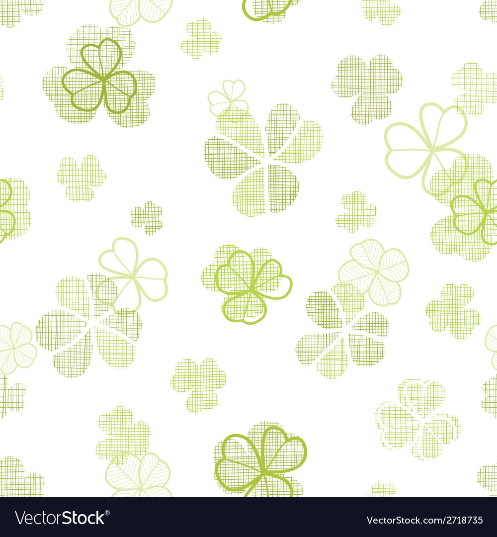 Clover textile textured line art seamless pattern