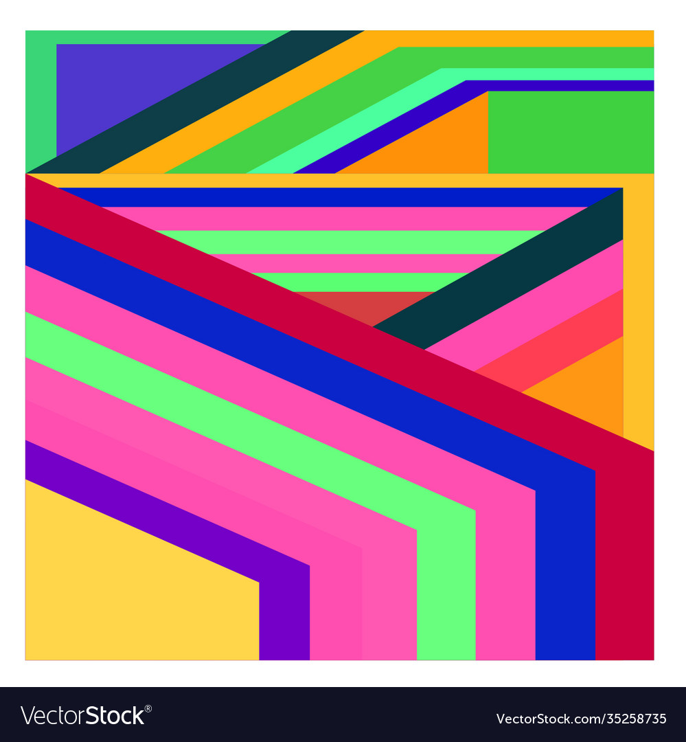 Colorful geometric and curve background pattern