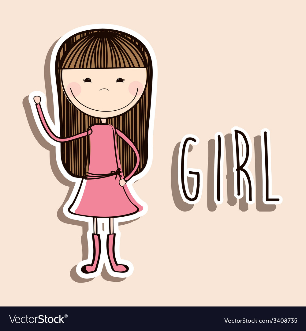 Girl design Royalty Free Vector Image - VectorStock