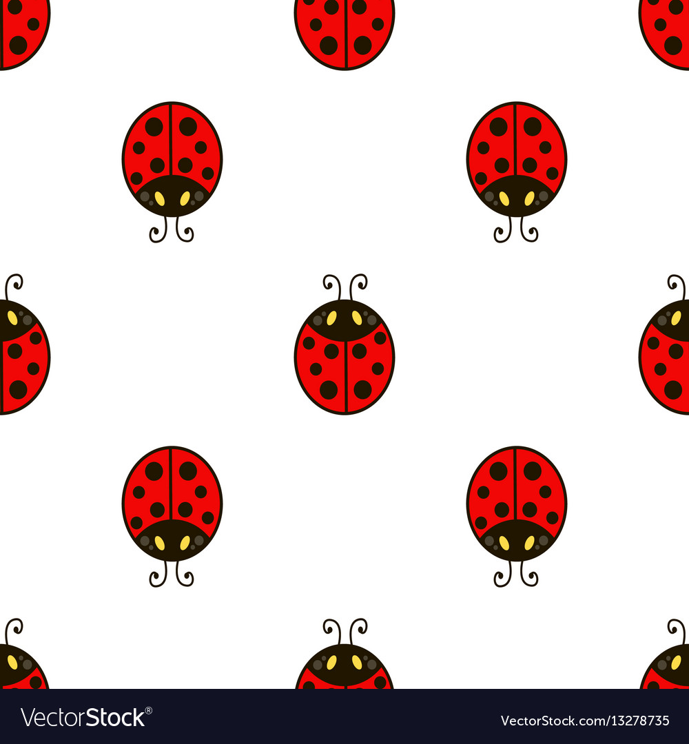 Ladybug seamless pattern