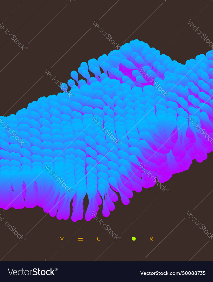 Molecular wave abstract background with dynamic vector image Molecular wave abstract background with dynamic