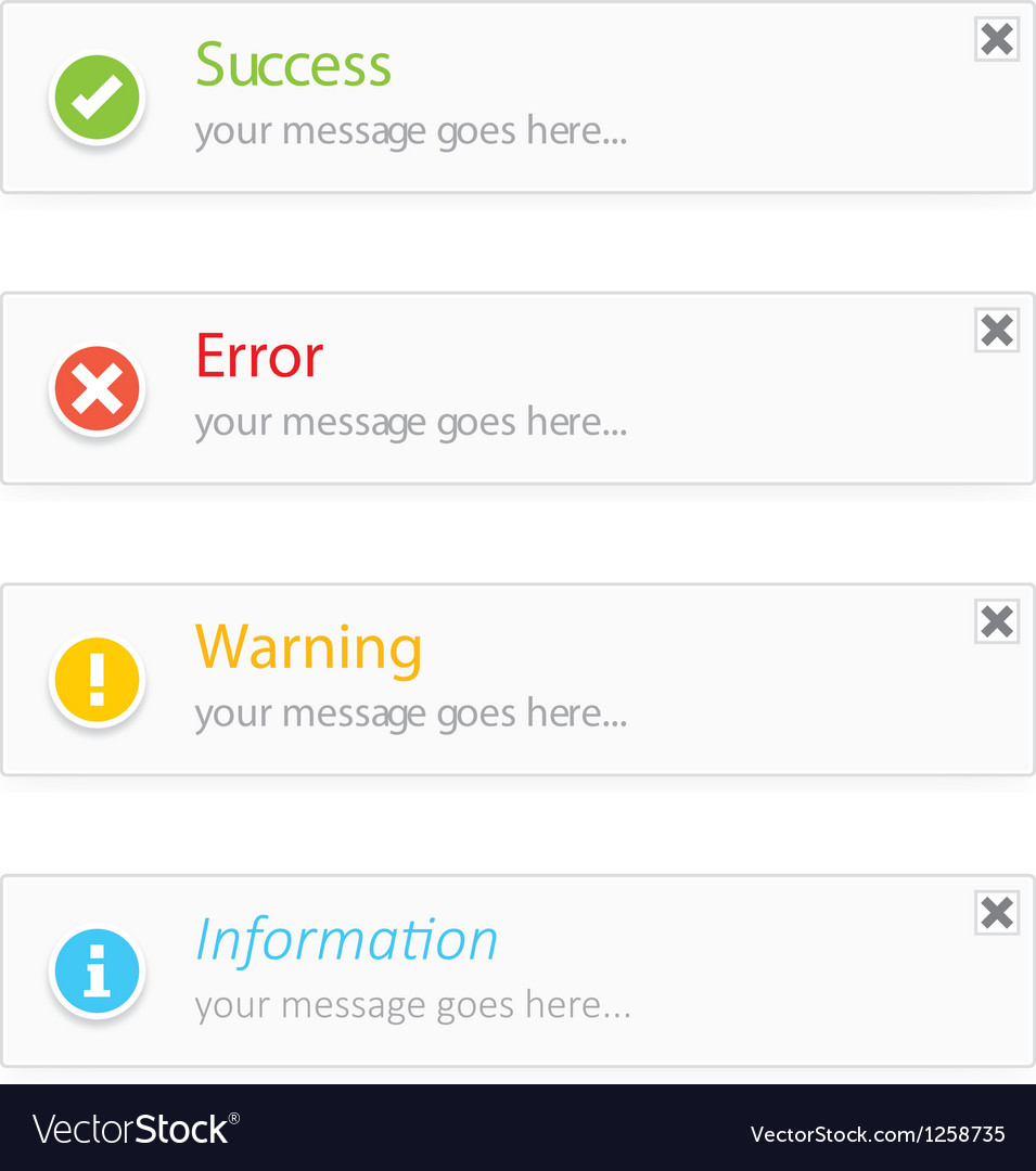 Notification Icons - Success, Error, Warning