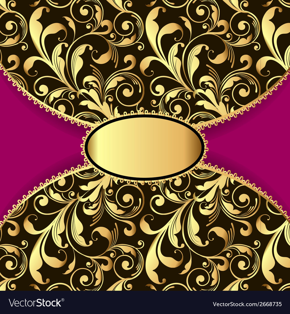 Ornate Gold Swirl Background