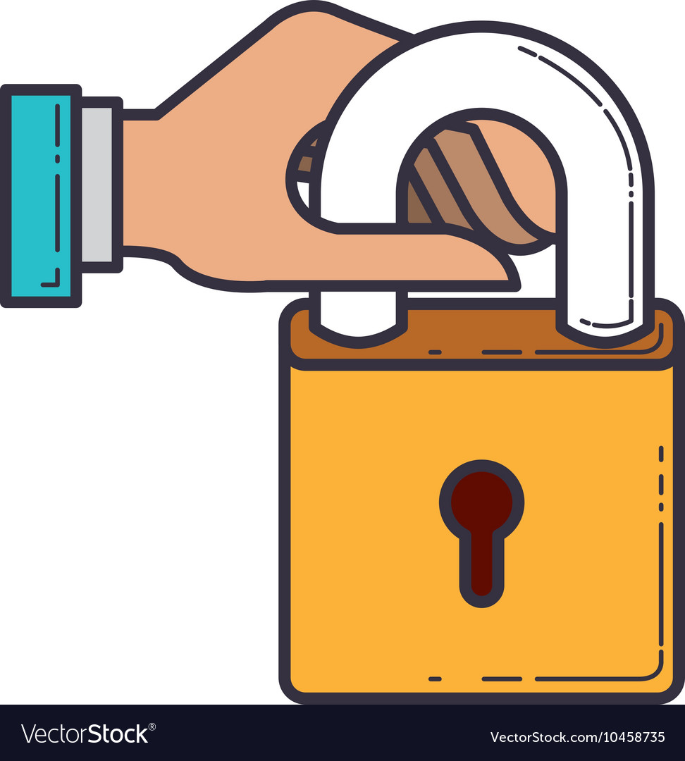 Safe padlock lock isolated icon